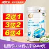 雅因乐（Yayinle）强化铁有机米粉婴幼儿童宝宝辅食原味米糊多种口味可选 DHA 460g*1罐