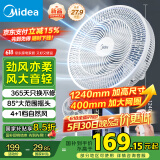 美的（Midea）【飓风节能】七叶柔风立式电风扇/家用轻音落地扇/台式小型风扇/大风力遥控定时摇头风扇SAH35BSJ