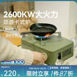 黑鹿（BLACKDEER）郊游卡式炉 炉子 迷你便携户外露营野炊炉具燃气灶罐瓦斯炉 郊游卡式炉 茴香绿
