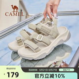 骆驼（CAMEL）夏季户外魔术贴凉鞋男女溯溪涉水速干沙滩鞋子F24B162020