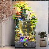 水景汇假山流水摆件循环水开业招财风水轮客厅办公室喷泉瀑布景观 9135鱼缸款小号高145CM