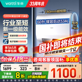 华帝（VATTI）双胆扁桶电热水器节能一级能效以旧换新热水器家用变频速热电子镁棒终身免换健康净水洗国家补贴 60L 3200W 速热节能洗 超短扁桶241M