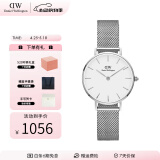 丹尼尔惠灵顿（DanielWellington）dw手表女 简约时尚欧美腕表石英女士手表 生日礼物送女友 28mm女表-白盘典雅银钢带/DW220
