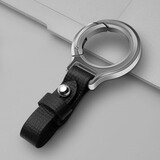 猛速卡通钥匙扣挂件春节新年公仔渐变熊女情侣包书包挂饰汽车链礼品物 圆环银色【合金真皮】黑色钥匙扣