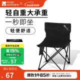 牧高笛（MOBIGARDEN）折叠椅 户外露营便携式折叠椅迷你靠背椅休闲钓鱼椅 曜石黑