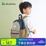 SHUKIKU儿童书包幼儿园大班一年级书包小学生背包男女生双肩包浅卡其M码