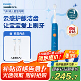 飞利浦（PHILIPS）儿童电动牙刷 送男孩女孩生日礼物 适用4-6-12岁 声波震动 2种模式 自带2支刷头蓝HX2432/01