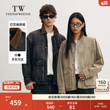 Teenie Weenie Men【男女同款】小熊男装牛仔夹克2025年春季新款拼接外套 黑色 2XL