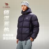 骆驼火山羽绒服男女冬季连帽抗静电鸭绒保暖情侣面包服 M34CR07674B
