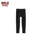 无印良品（MUJI）男式 使用了棉的冬季内衣 长紧身裤 男士保暖秋季款 线裤 家居裤 黑色 S (165/72A)