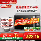 美的（Midea）微波炉经典升级款M2A 家用小型20升平板式易清洁快捷双旋钮高效速热杀菌除味以旧换新