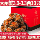 【活蟹】蟹知音大闸蟹鲜活六月黄现货特大螃蟹海鲜水产河蟹类礼盒 【精选】六月黄3.0-3.3两 10只