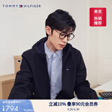 TOMMY HILFIGER【出走都市防水】春夏男装微抓绒风衣款软壳夹克外套J2787 曜石黑BDS L （推荐：150-165斤）