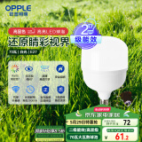 欧普（OPPLE）LED灯泡2级能效灯泡E27螺口商用摆摊大功率厂房工矿灯70瓦白光