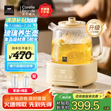 World Kitchen康宁养生壶全玻璃恒温壶家用多功能办公室煮茶器烧水壶花茶 1.2L1000W【玻璃壶+茶漏+炖盅】