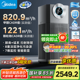 美的（Midea）【双重分解技术】甲醛数显空气净化器家用除烟味异味过敏源宠物吸猫毛消毒机森林家T1000S国家补贴