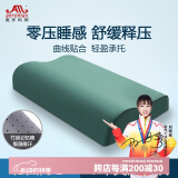 奥罗玛斯 军绿色训练枕头太空记忆枕颈椎枕成人单人宿舍护颈部学生队用睡眠枕记忆棉枕芯军绿色07-9cm 橄榄绿-武京【竹炭款】