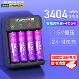 德力普（Delipow）5号充电锂电池3404mWh五号1.5V快充适用话筒麦克风/智能门锁/游戏手柄/血压计/键鼠等