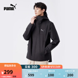 彪马（PUMA）男子修身山系户外机能风运动拉链连帽梭织夹克外套848287 黑色-01 XL (185/104A)
