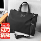 派保爵商务公文包大容量可装14吋笔记本电脑包单肩斜跨包手提包简约男包