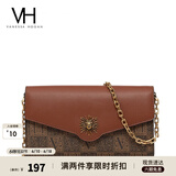 VANESSA HOGAN VH女包太阳神系列贝伦信封包轻奢斜挎包链条包纪念日礼物送女友 棕色