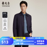 雅戈尔（YOUNGOR）风衣男翻领单风衣锦纶耐穿舒适透气男士上衣外套 GYDF424995FQA藏青色 2XL 185/104A