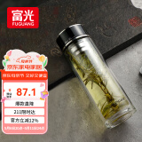 富光抗菌玻璃杯 双层高硼硅泡茶杯子 茶水分离杯 水杯男女母亲节礼物