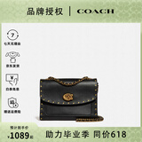 蔻驰（COACH）女包PARKER山茶花系列小号小牛皮斜挎包链条包化妆流浪包618 黑色29389B4BK
