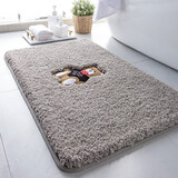 七七家加厚吸水地垫门垫进门口脚垫卫生间浴室地毯防滑垫子60*90