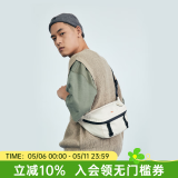 BAGSMART斜挎包潮牌男生胸包运动腰包骑行男士包包女饺子包挎包背包单肩包 奶油黄