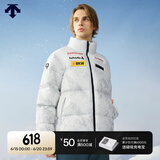 迪桑特（DESCENTE）SKI STYLE 男女同款 瑞士国家队合作 光热转能 蓄温 短款羽绒服 WT-狼王白 （雪山满印） 2XL (185/104A)