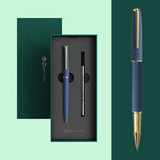 毕加索（pimio）宝珠笔金属签字笔礼盒中性笔0.5mm男女士成人商务签名笔学生礼品新年礼物签单笔916自然 冰柏蓝