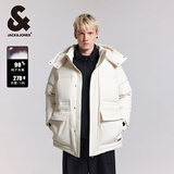 杰克·琼斯（JACK&JONES）男装衣服秋冬短款羽绒服男保暖外套合集 224412066月光灰 L 180