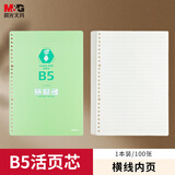 晨光（M&G）文具B5/100张活页本替芯笔记本子活页纸考研复习作业本横线单本HB5A10A考试必备