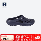 迪卡侬（DECATHLON）游泳男士凉鞋沙滩拖鞋洞洞鞋外穿NABD2028000深蓝色网格款42码