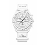 斯沃琪x欧米茄联名Snoopy史努比月相表盘瑞表石英机芯白色表盘瑞表42mm