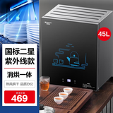 德玛仕（DEMASHI）消毒柜家用台面立式高温消毒碗柜小型迷你厨房台式碗筷消毒机餐具消毒柜桌面茶杯 B2 紫外线丨国标二星丨双层45L