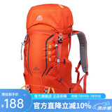 艾王新款专业户外登山双肩背包40升大容量男女轻便量化徒步旅行防泼水 橙色 (第一代8109S) 35+5L（背负系统+送防雨罩）