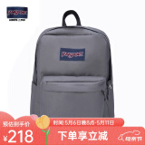 JANSPORT杰斯伯双肩包男旅行背书包电脑包女休闲学生校园情侣 4QUT7H6雾灰-带侧边袋