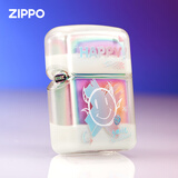 ZIPPO打火机zippo夜光流沙笑脸高颜值网红爆款 送男士实用生日礼物男生 流沙笑脸幻彩-单机