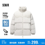 森马羽绒服男冬季拼接灯芯绒肌理感外套厚款宽松上衣109724113116