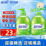 蓝月亮芦荟健康抑菌99.9%洗手液泡沫丰富滋润500g+洗手液补充装500g  