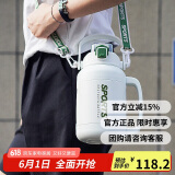 乐扣乐扣（LOCK&LOCK）保温桶小冰桶小水库不锈钢1.35L户外旅行壶大容量保温水壶白色