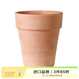 DEROMA进口陶土花盆 帝罗马经典宽边高圆陶土花盆 复古透气种植盆 白陶 22#
