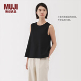 无印良品（MUJI） 女式 汉麻棉无袖罩衫 上衣女款背心坎肩 女装夏季 BC2MRC5S 黑色 M （160/84A）