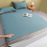 乐全乳胶冰丝凉席三件套夏季婴儿童家用可水洗床裙床笠空调软席子 天空蓝-床笠款 三件套 150cm*200cm /适合1.5米床