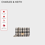 CHARLES&KEITH经典菱格链条小方单肩斜挎包包女包生日母亲节礼物CK2-70160131 CK2-70160131-1Multi综合色 小包