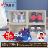 爱丽思（IRIS）塑料鞋盒透明大号AJ球鞋鞋柜防尘防潮鞋架可叠加鞋子收纳盒 4个装
