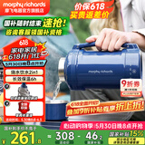 摩飞电器（Morphyrichards）电热水壶便携式烧水壶旅行热水壶烧水杯真空保温壶不锈钢保温瓶大容量户外 MR6061 1L 轻奢蓝
