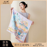 宝石蝶真丝丝巾桑蚕丝杭州丝绸小方巾女围巾妈妈生日礼物礼盒/浪漫幻想1